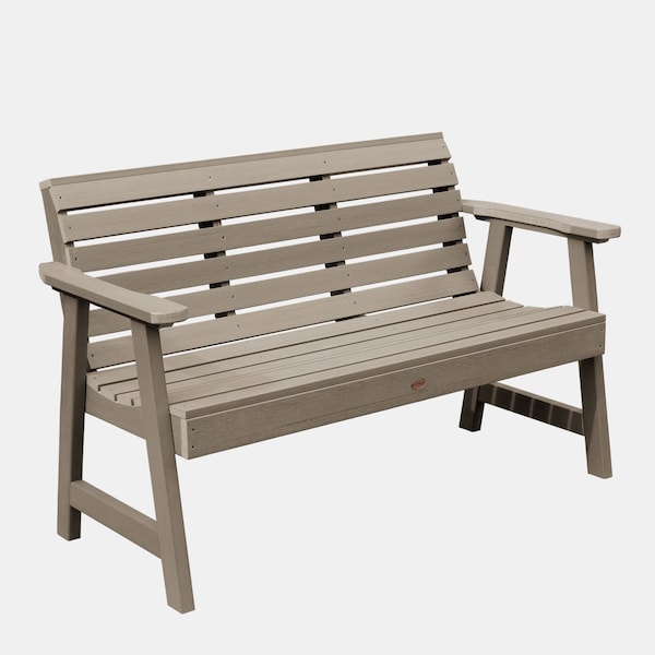 Highwood Usa 5ft Weatherly Garden Bench Outdoor Furniture for Patio, Backyard, Garden AD-BENW3-WBR - main